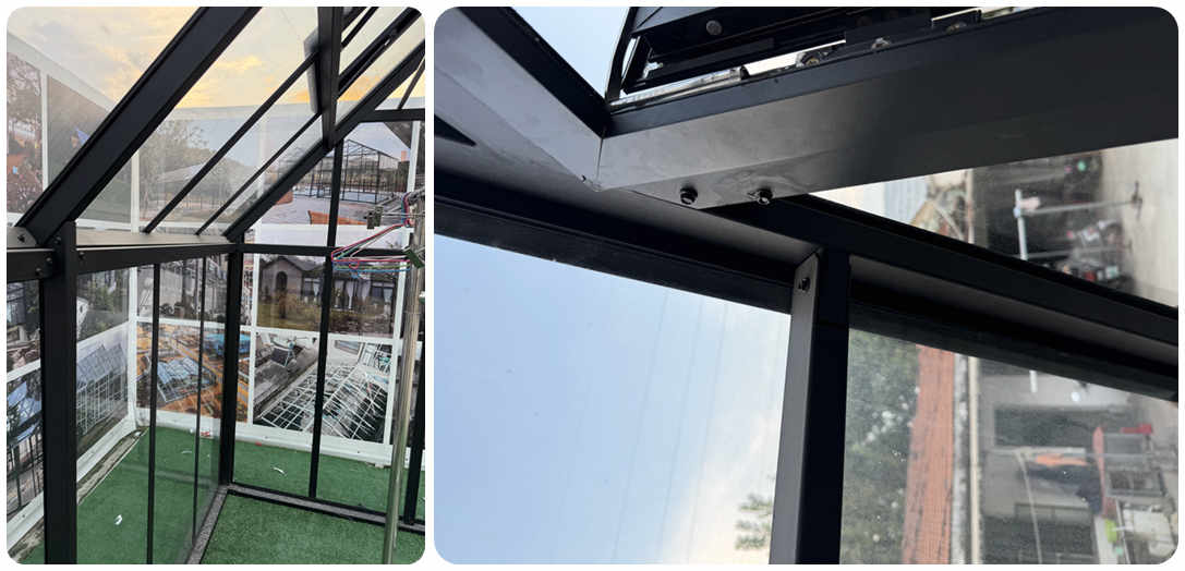 glass greenhouse, glass roof sunroom, glass sunroom kits